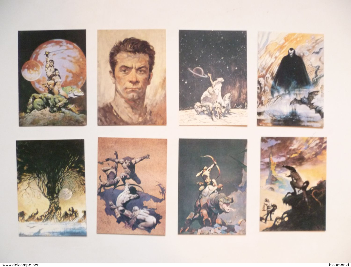 Lot De 8 Cartes à Collectionner Illustrateur FRAZETTA - Sonstige & Ohne Zuordnung