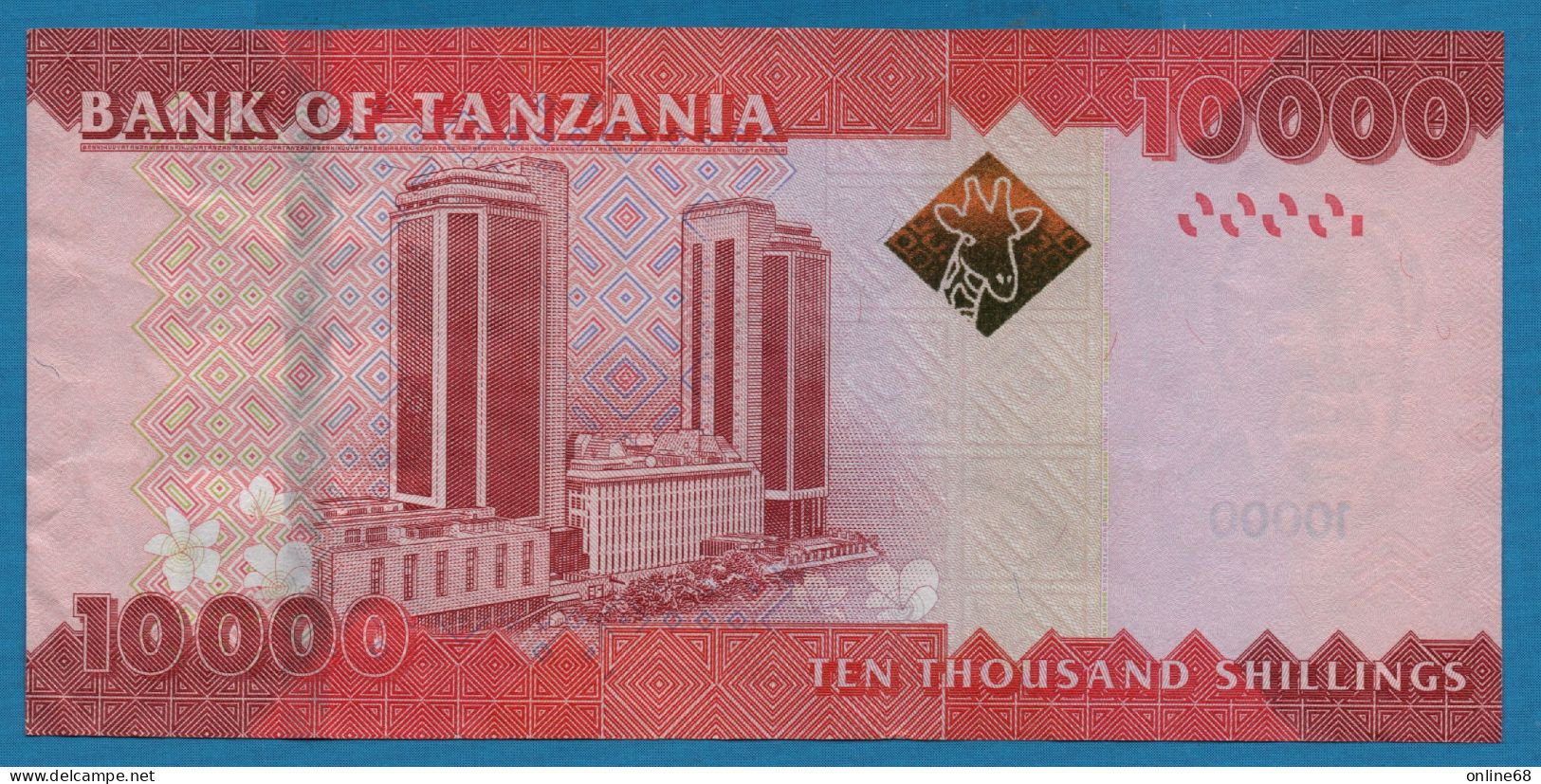 TANZANIA 10.000 SHILINGI ND (2010-2020) # LU5577349 P# 44 Elephant - Tanzanie