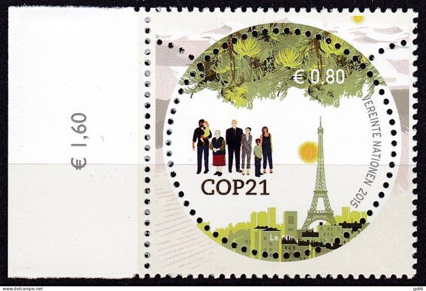 UNO-Wien, 2015. 900, Klimakonferenz COP 21; - Unused Stamps