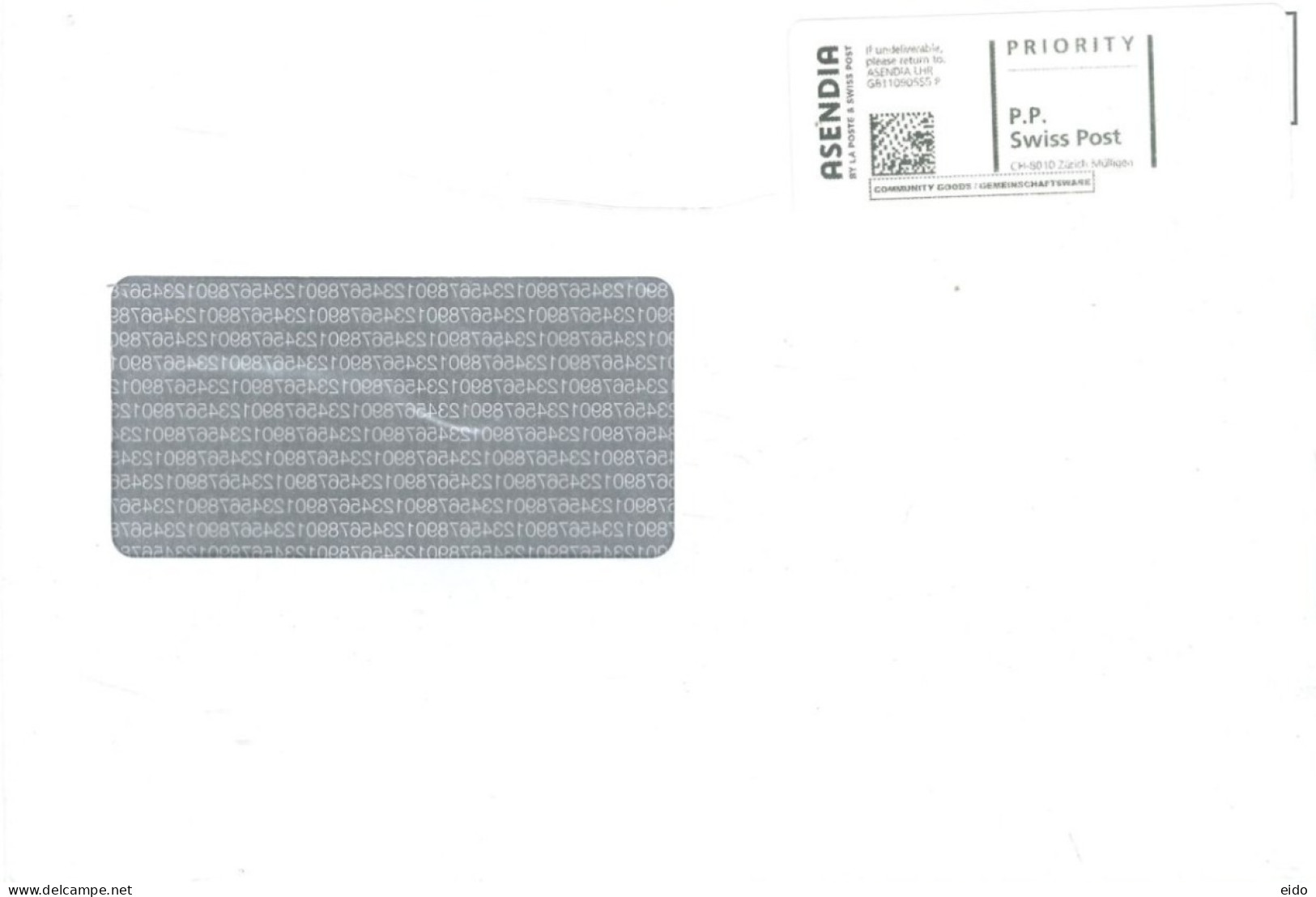 SWITZERLAND.  - 2023, POSTAL LABEL COVER TO DUBAI. - Covers & Documents