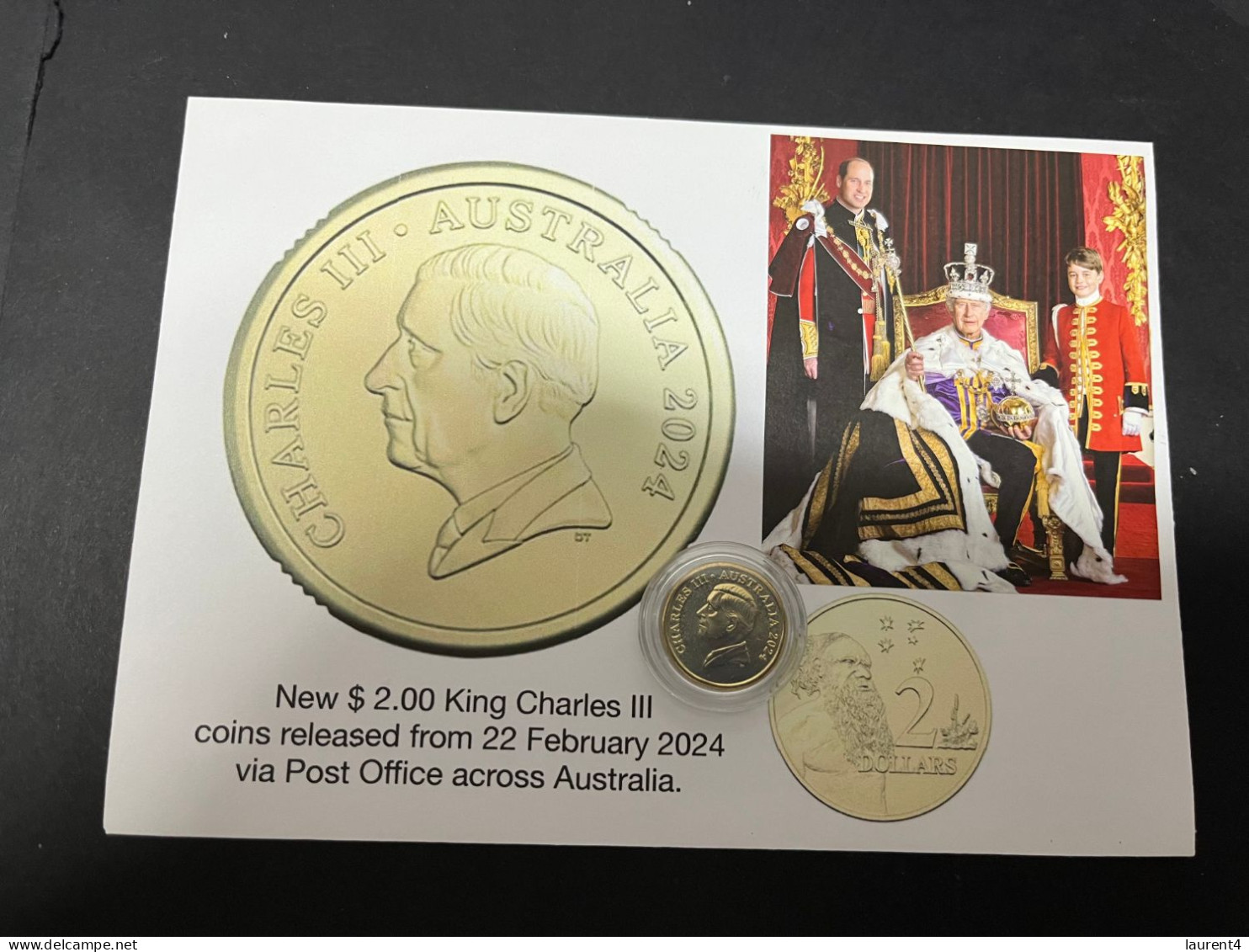 23-2-2024 (1Y 2 A) Australia - Coin & Stamp Released Via Australia Post - New $ 2.00 King Charles III (on Cover) - 2 Dollars