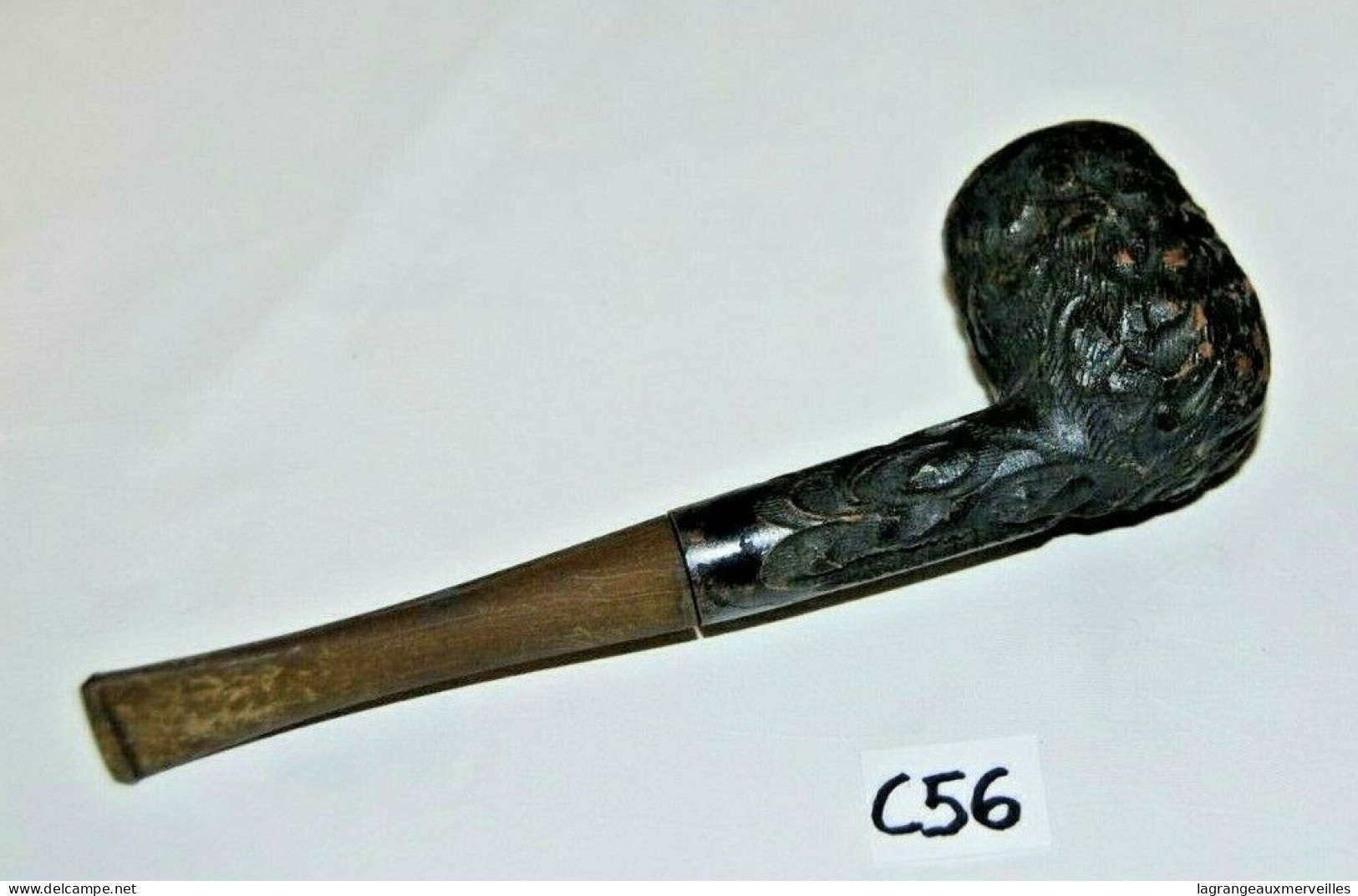 C56 Ancienne Pipe - Fumeur - Real Briar - Bois Travaillé !!! - Other & Unclassified