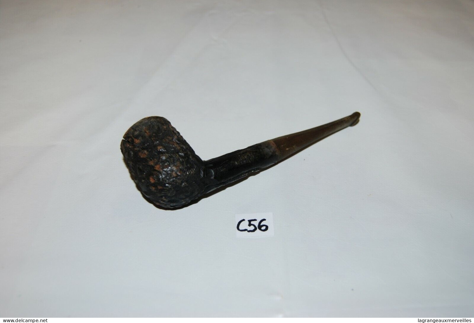 C56 Ancienne Pipe - Fumeur - Real Briar - Bois Travaillé !!! - Andere & Zonder Classificatie