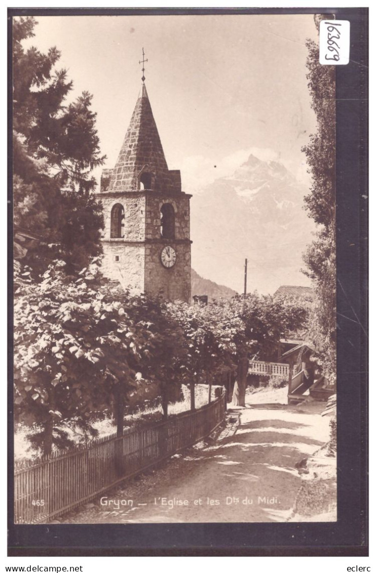 DISTRICT D'AIGLE - GRYON - L'EGLISE - TB - Gryon