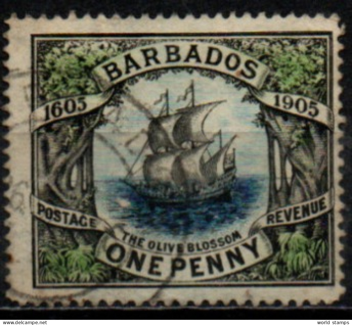 BARBADE 1906 O - Barbados (...-1966)