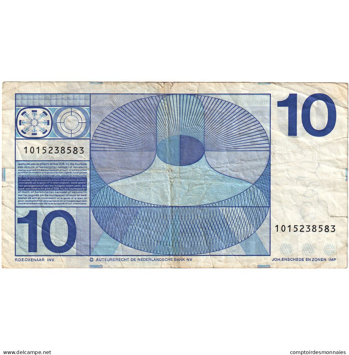 Pays-Bas, 10 Gulden, 1968-04-25, KM:91b, B - 10 Gulden