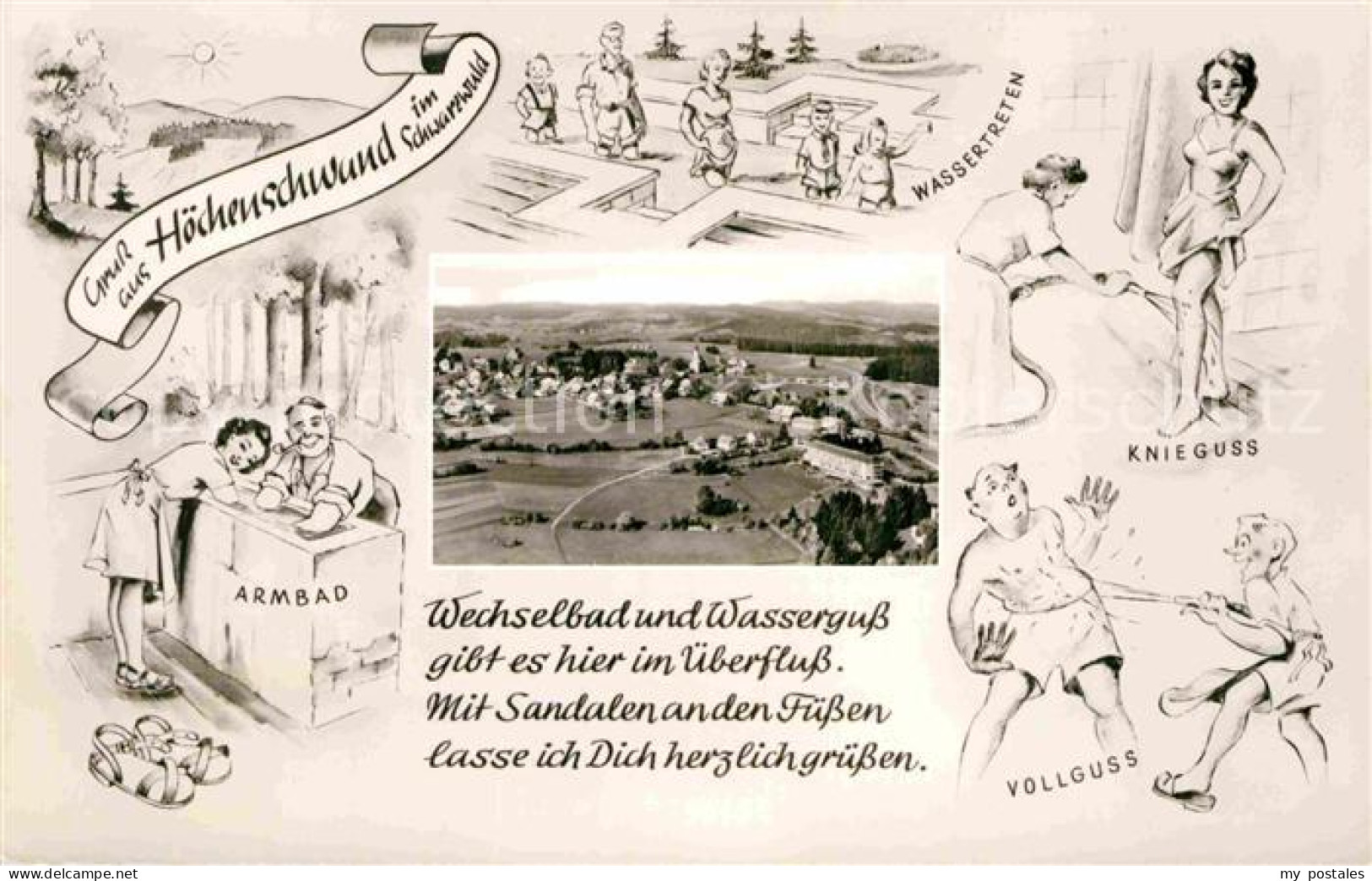 72840818 Hoechenschwand Kurort Im Schwarzwald Kuranwendungen Karikaturen Hoechen - Höchenschwand
