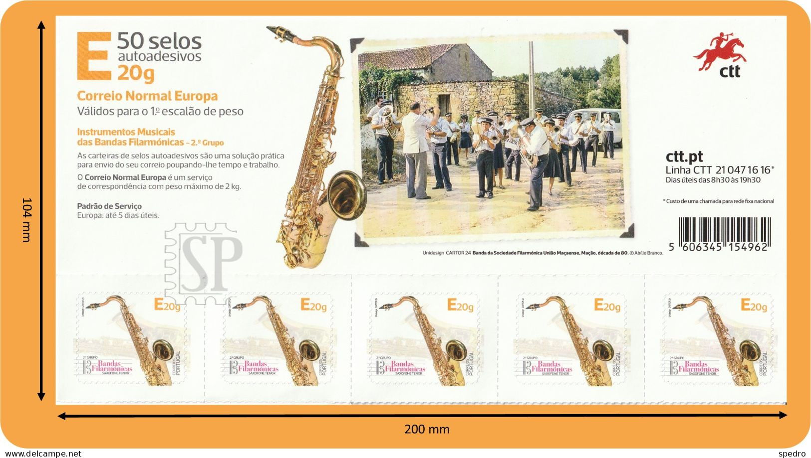 Portugal 2024 Instrumentos Musicais Das Bandas Filarmónica Música Music Musique Musical Instruments Saxofone - Carnets