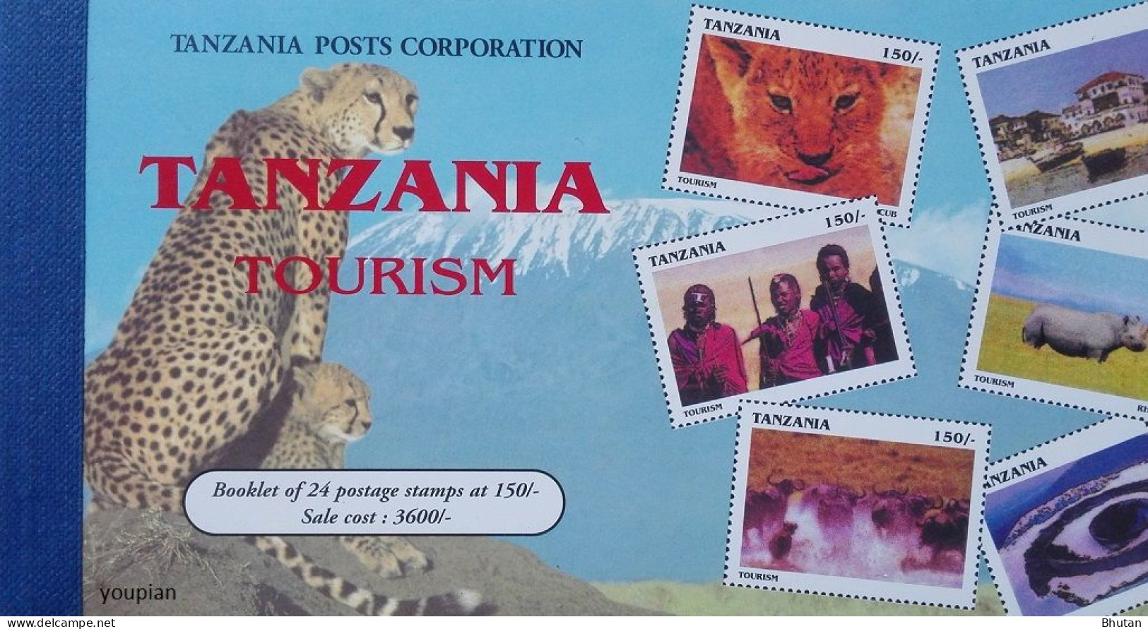 Tanzania 1999, Tourism, Four MNH S/S - Presentation Book - Tansania (1964-...)