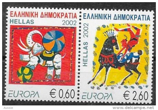 Cept 2002 Grèce Griekenland  Yvertn° 2094-95 *** MNH Le Cirque Circus Clowns Cote 10 Euro - 2002