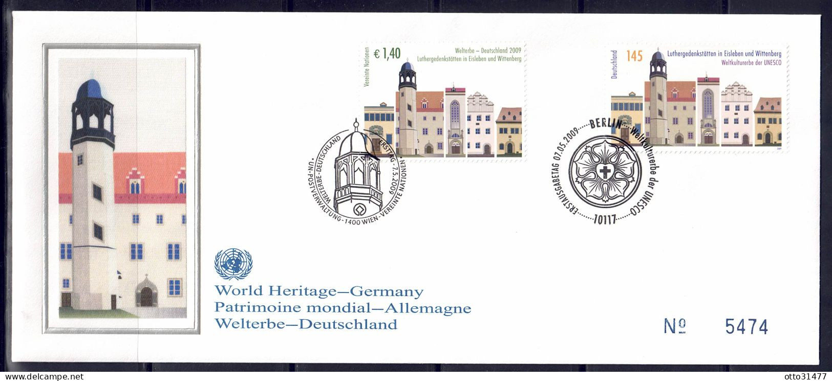 UNO Wien 2009 - UNESCO-Welterbe, FDC Mit 597 - 598 - FDC