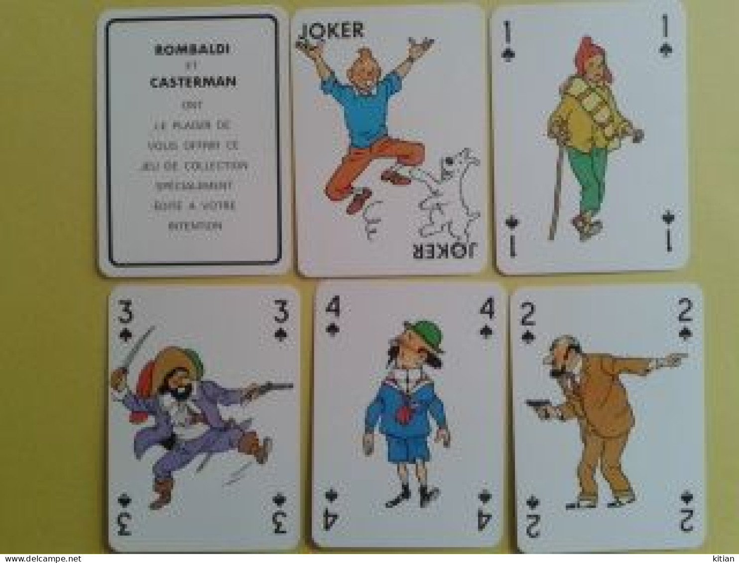 TINTIN. CASTERMAN - ROMBALDI. Jeu De 54 Cartes Imagées Avec Les Personnages De Tintin Et Milou. Trés Bon état - Cartes à Jouer Classiques