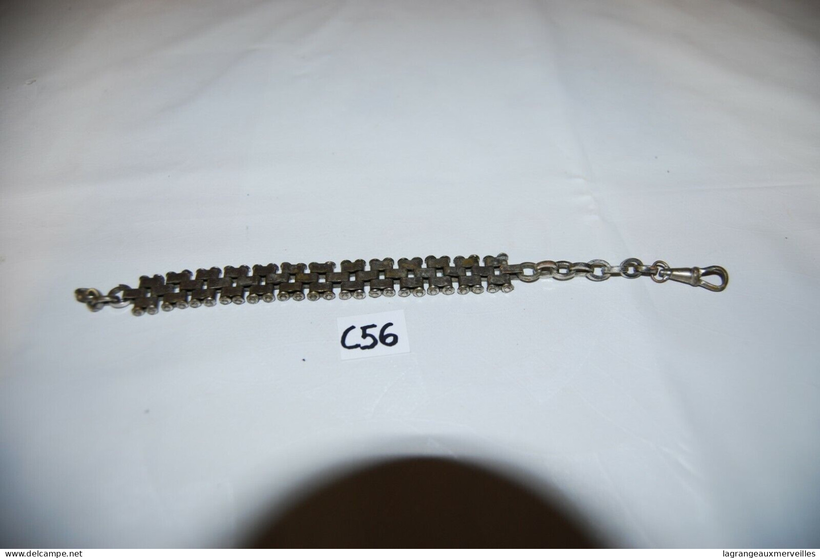 C56 Ancien Bijoux - Chaînette De Montre à Gousset - Métal - Collares/Cadenas