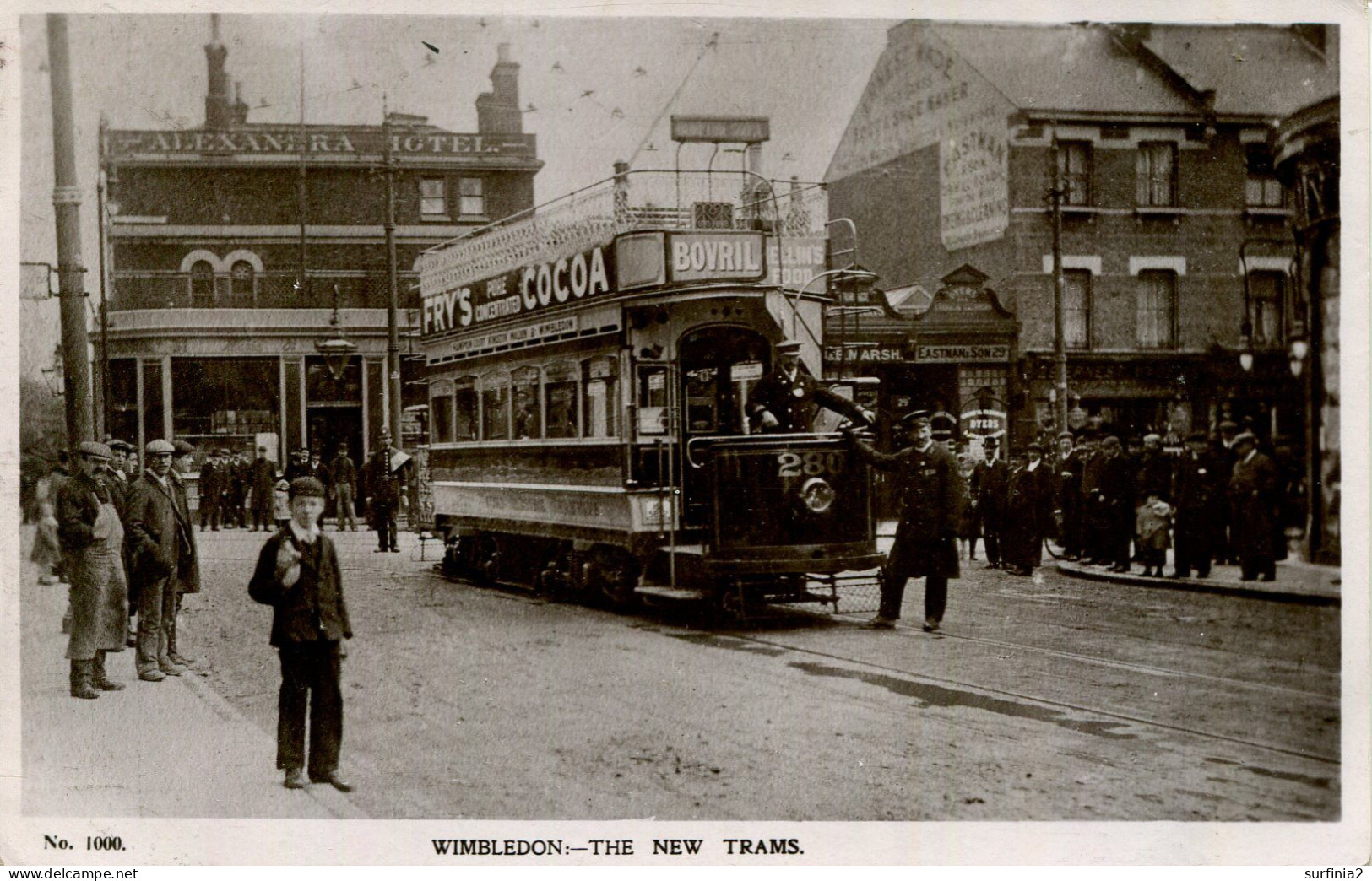 LONDON - WIMBLEDON - THE NEW TRAMS - SUPERB ANIMATED RP    Lo1734 - London Suburbs