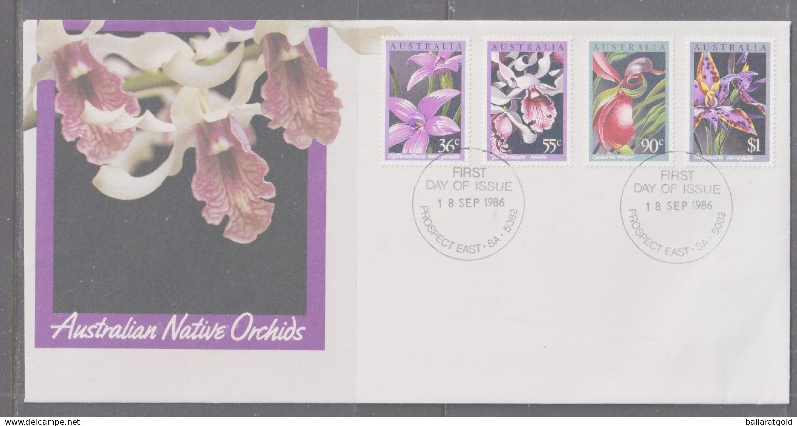 Australia 1986 Native Orchids First Day Cover - Prospect SA - Briefe U. Dokumente