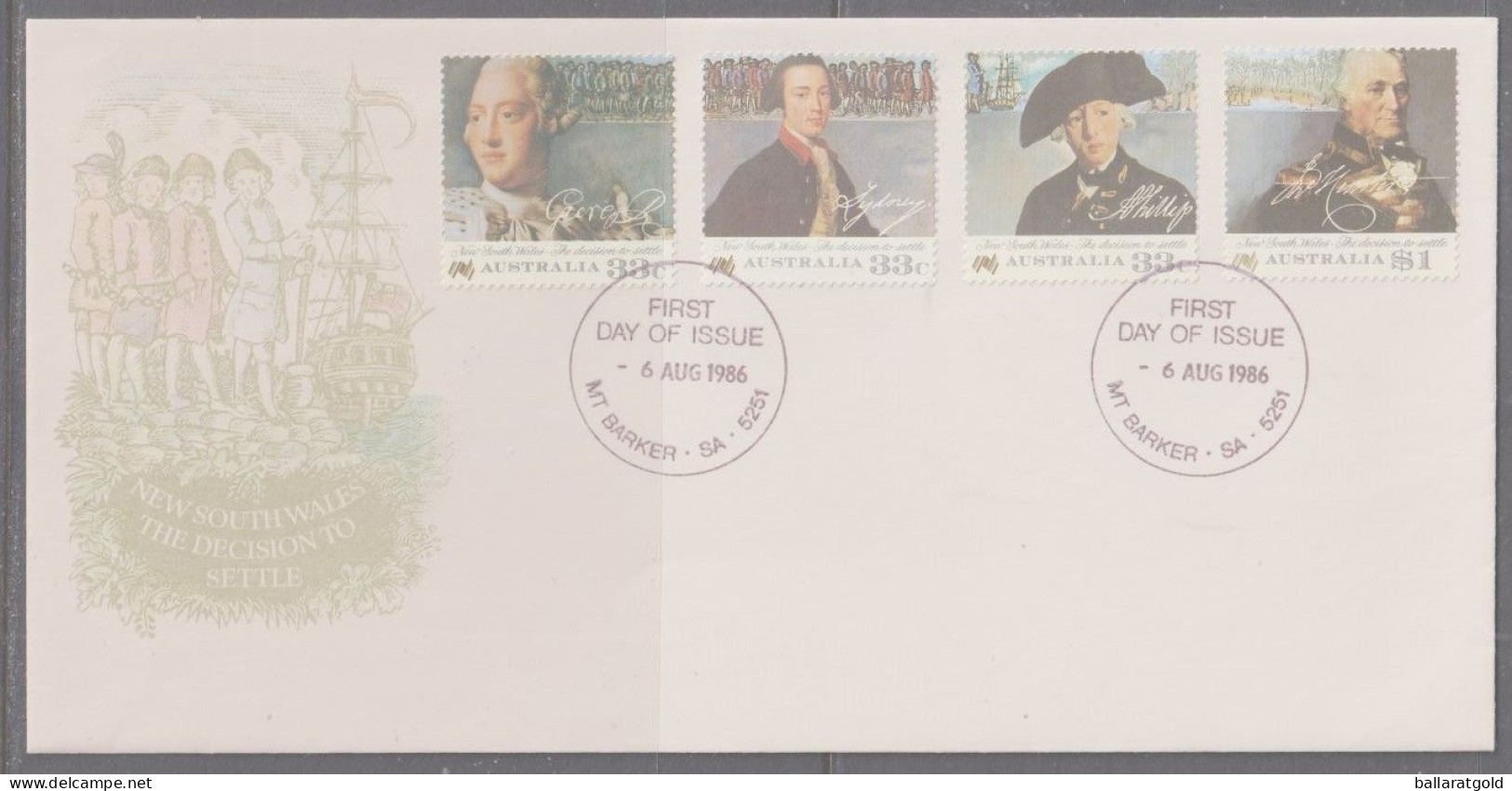 Australia 1986 Decision To Settle First Day Cover - Mt Barker SA - Covers & Documents