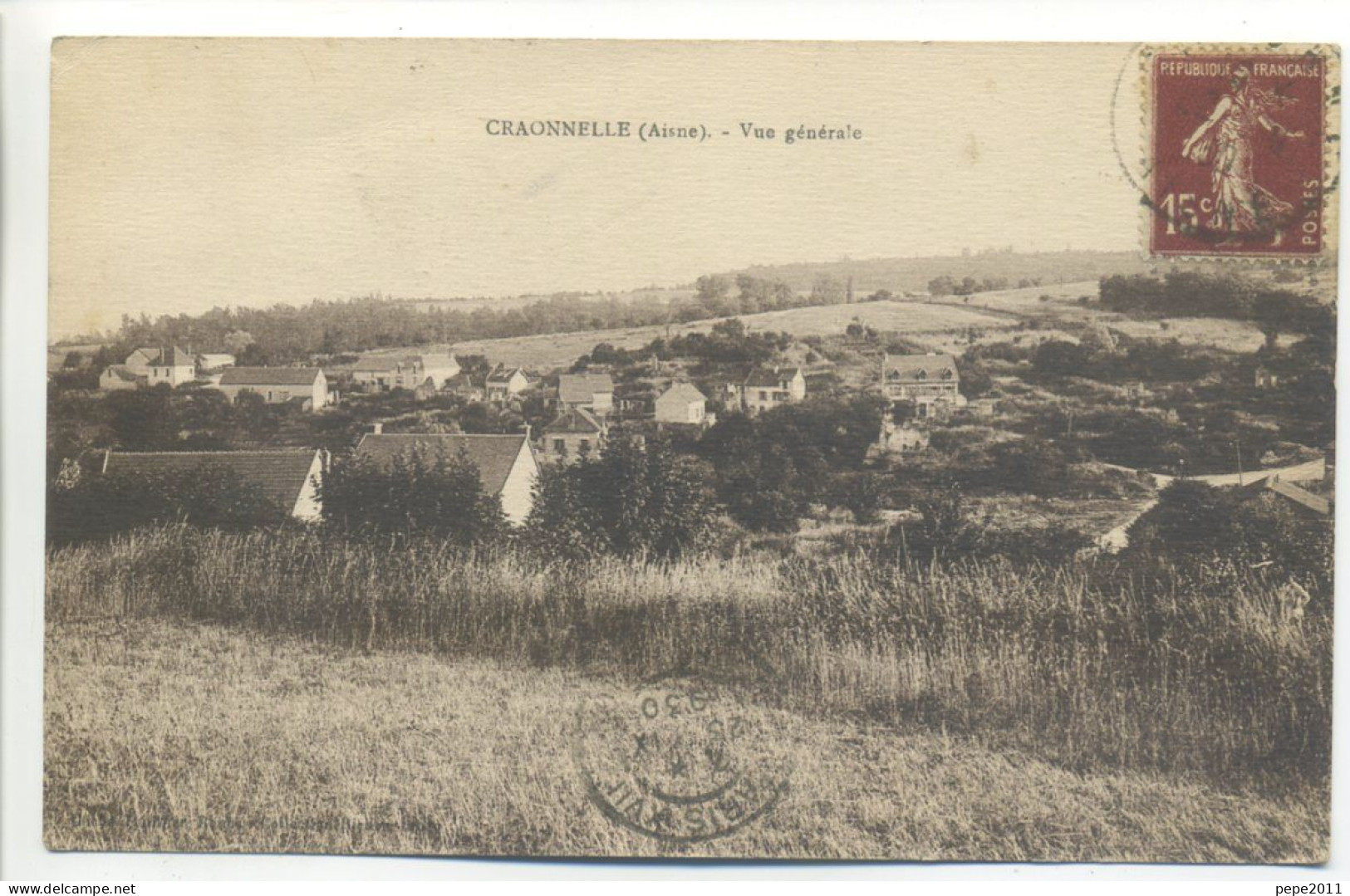 CPA (02 Aisne) - CRAONNELLE (Craonne) - Vue Générale Du Bourg En 1930 - Craonne