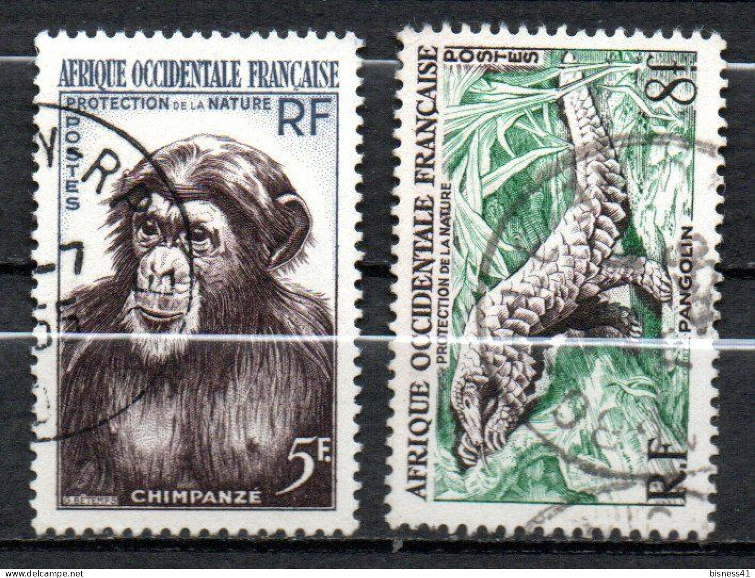 Col41 Colonies AOF Afrique Occidentale N° 51 & 52 Oblitéré Cote 1,50 € - Used Stamps