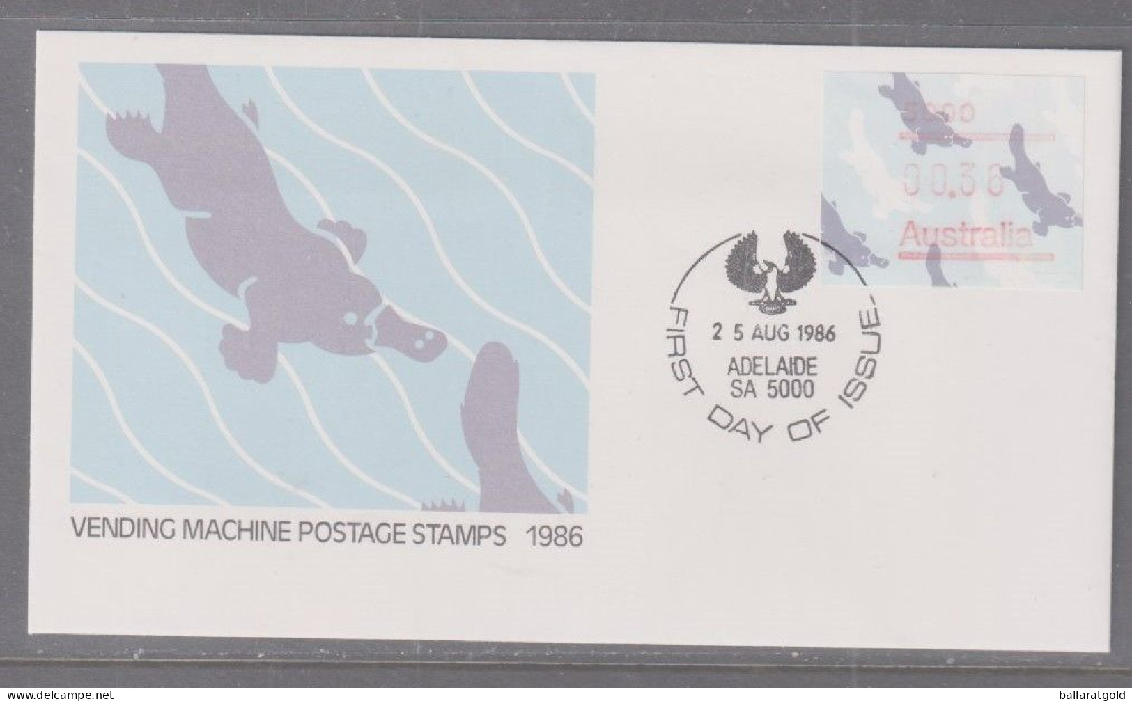 Australia 1986 Platypus FRAMA First Day Cover - Adelaide SA - Lettres & Documents