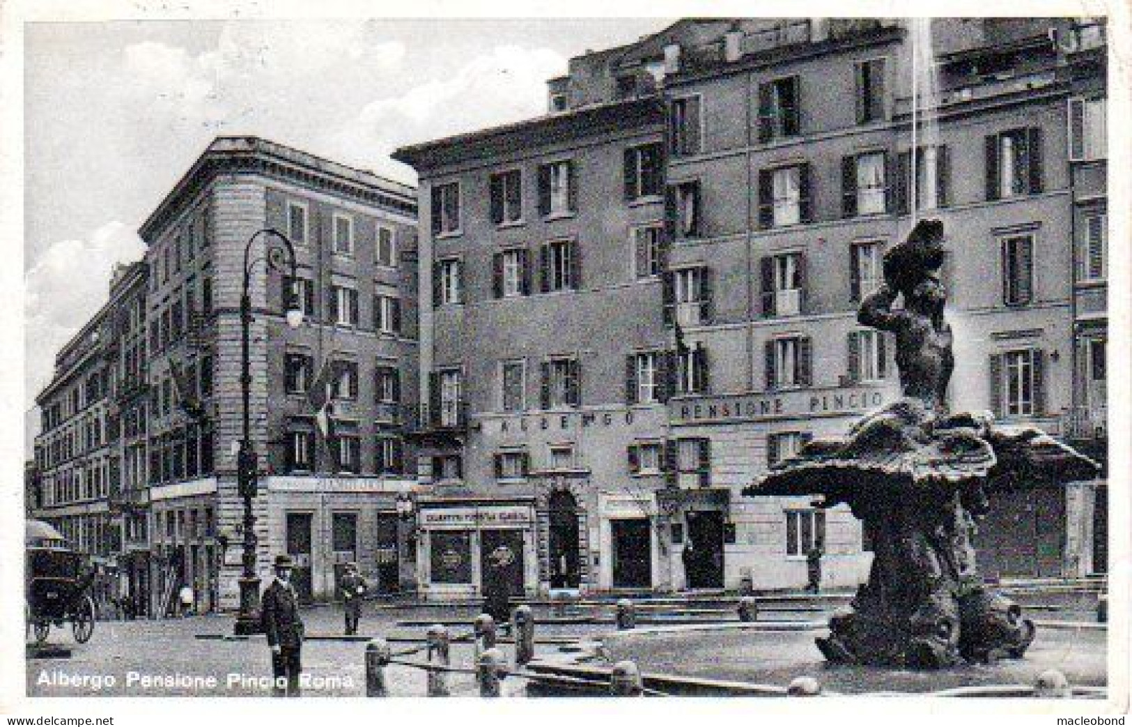 Roma - Albergo Pensione Pincio, Piazza Barberini 4 - Places & Squares