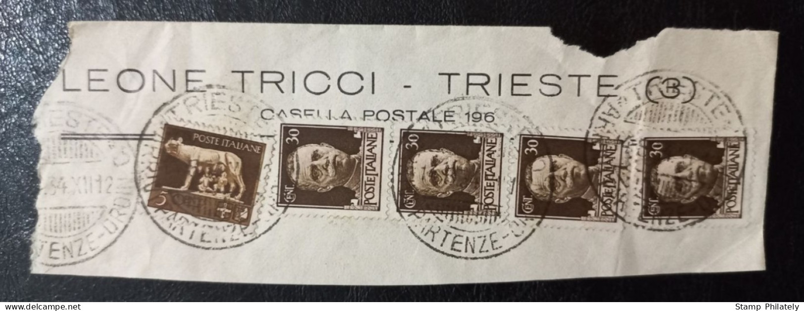 Italy Used Postmark Stamps On Paper Trieste Cancel - Oblitérés