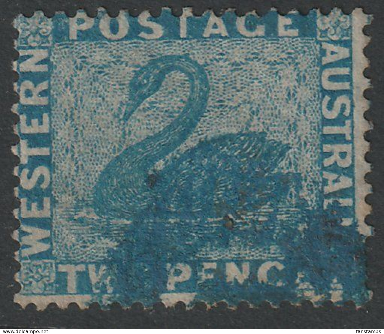 Classic Western Australia 2d Swan Blue Postmark - Oblitérés