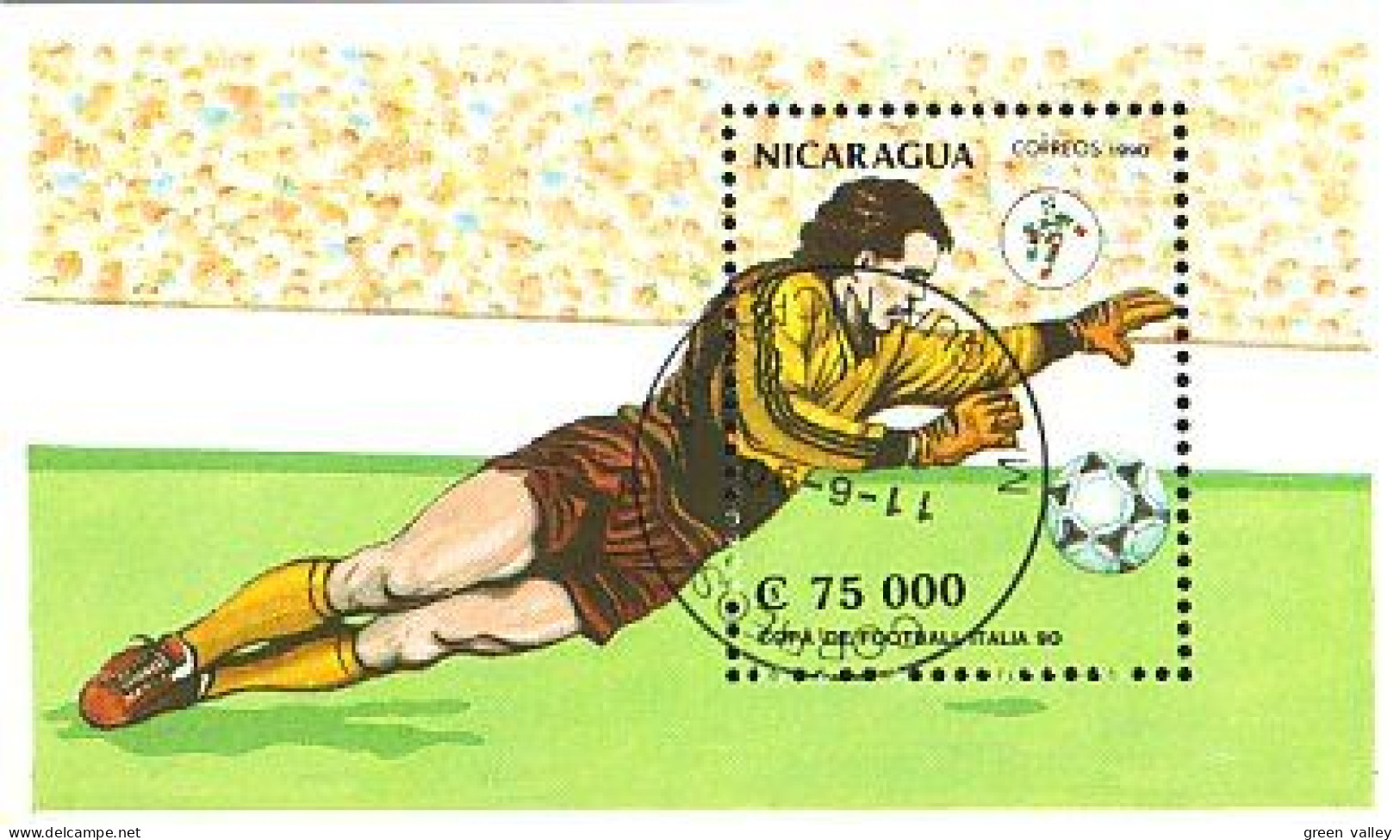 Nicaragua Football Italia 90 (A51-531) - Europei Di Calcio (UEFA)