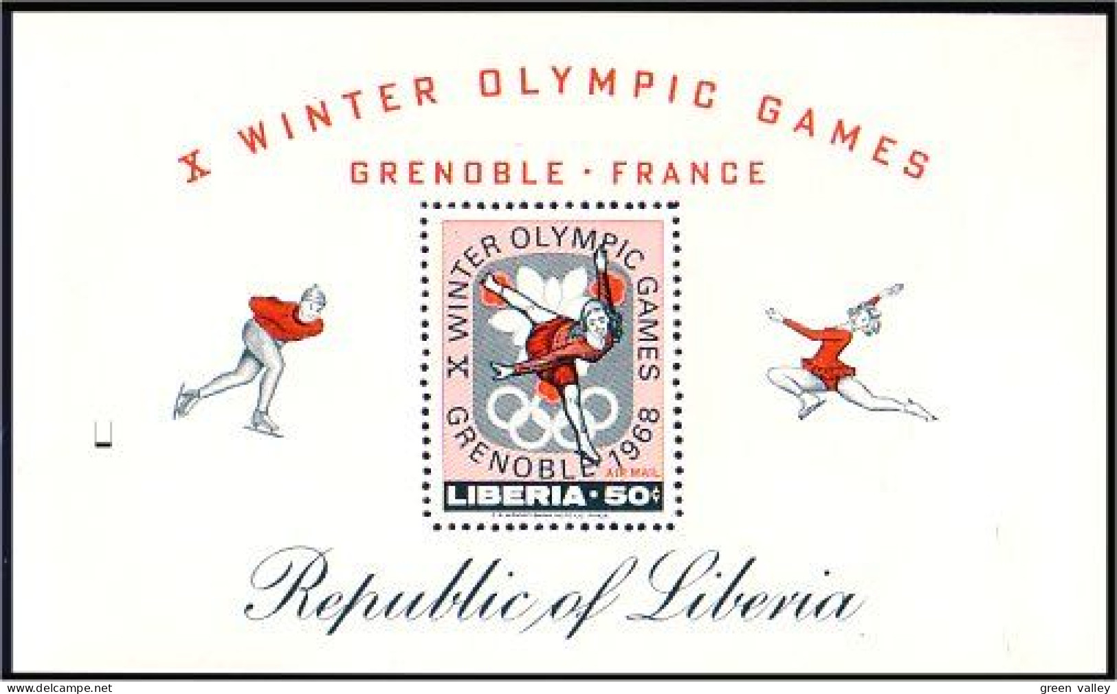 Liberia Grenoble 68 MNH ** Neuf SC (A51-335) - Inverno1968: Grenoble