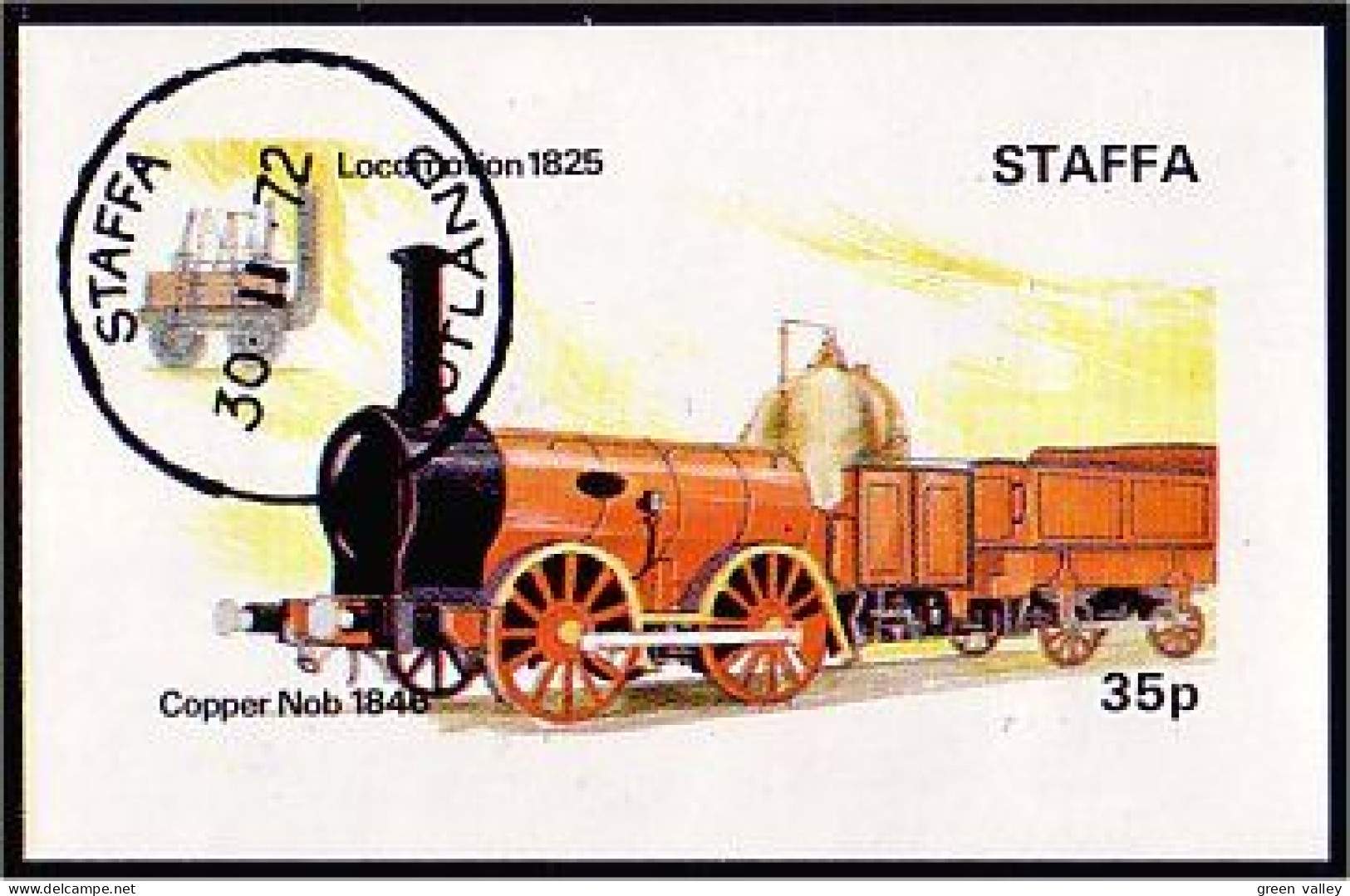 Staffa Scotland Locomotive Copper Nob 1846 Locomotion 1825 (A51-283b) - Local Issues
