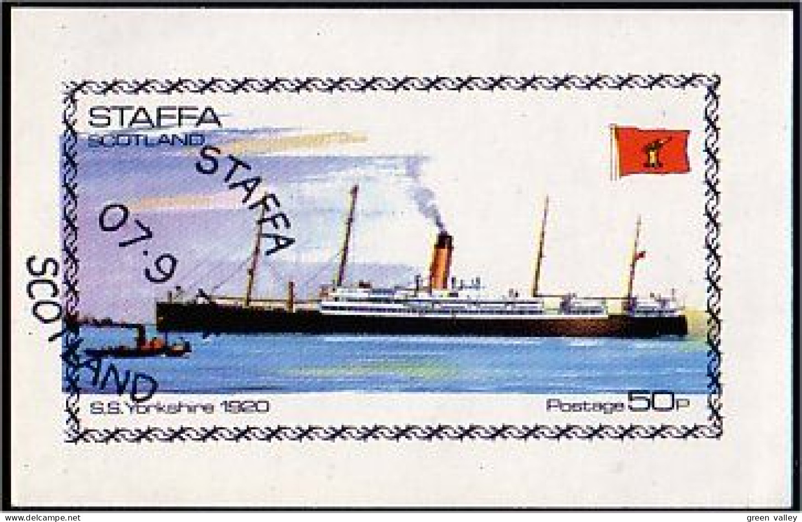 Staffa Scotland Bateau Ship Schiffe S.S. Yorkshire 1920 (A51-276b) - Local Issues