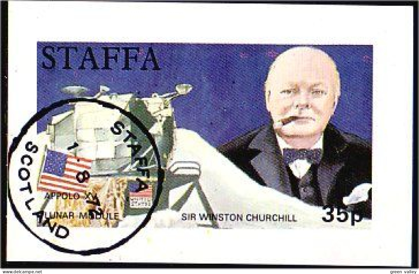 Staffa Scotland Churchill Lunar Landing (A51-267a) - Sir Winston Churchill