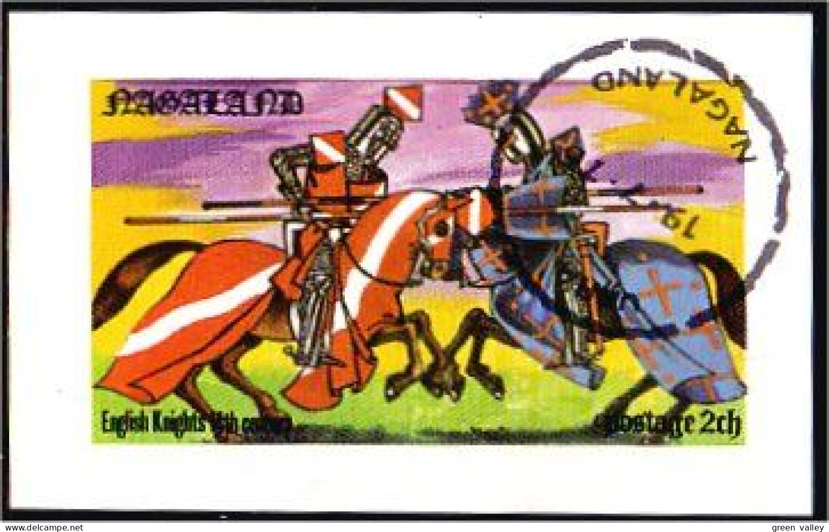 Nagaland Chevaliers Jousting Horsemen (A51-260b) - Non Classés