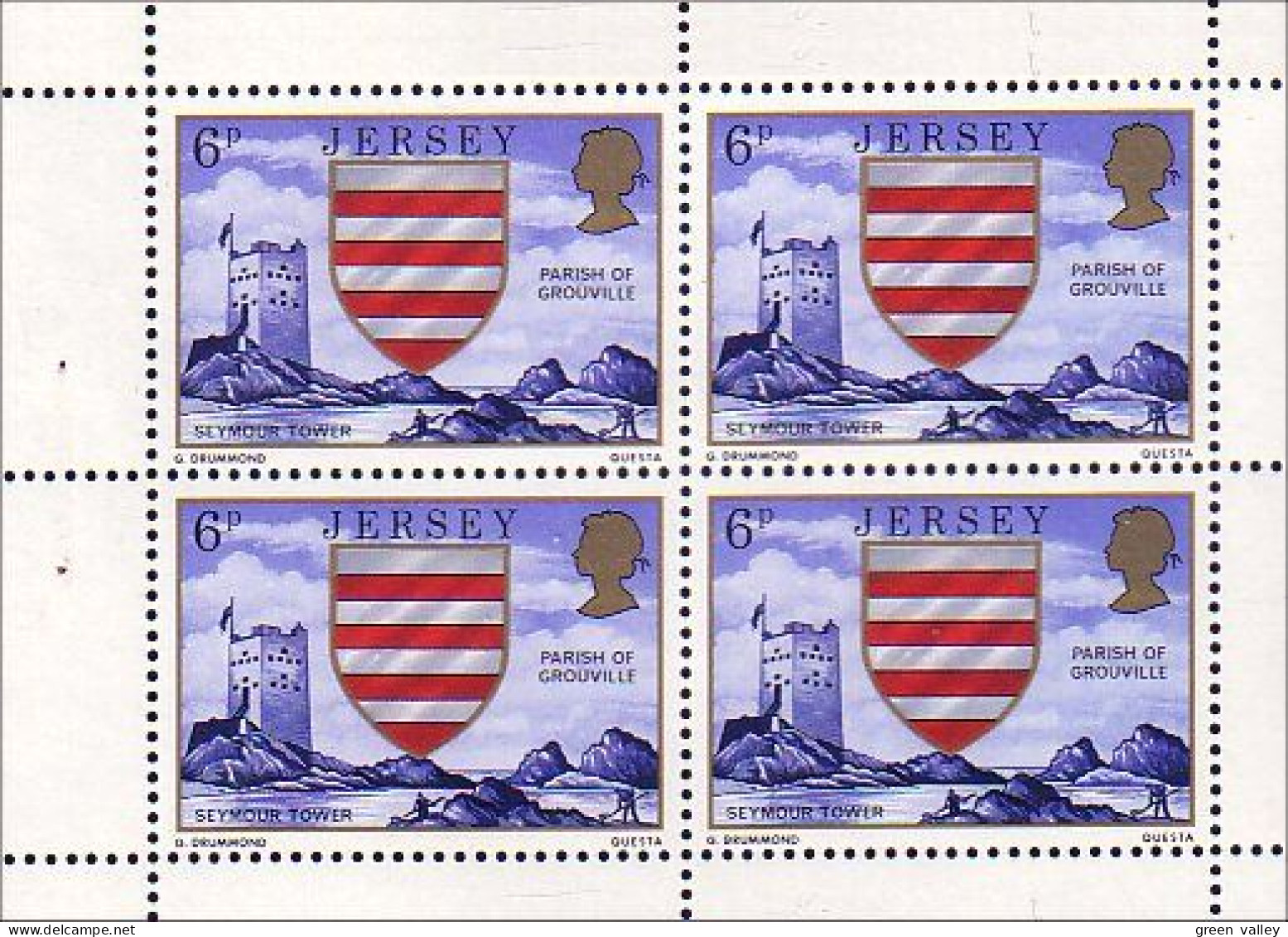 Jersey Armoiries 6p Coat Of Arms Grouville MNH ** Neuf SC (A51-12) - Francobolli