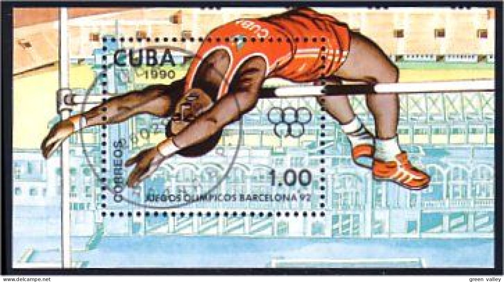 Cuba Saut Hauteur High Jump Barcelona 92 (A51-903a) - Otros & Sin Clasificación