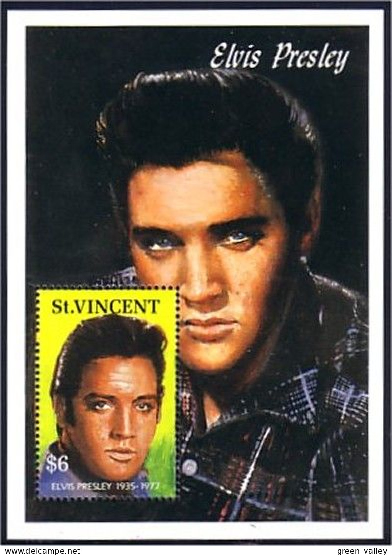 Saint Vincent Elvis Presley $6 MNH ** Neuf SC (A51-872a) - Chanteurs