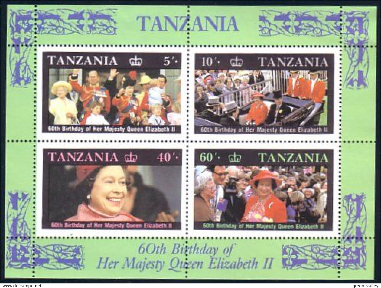 Tanzania Queen 60th MNH ** Neuf SC (A51-845a) - Tansania (1964-...)