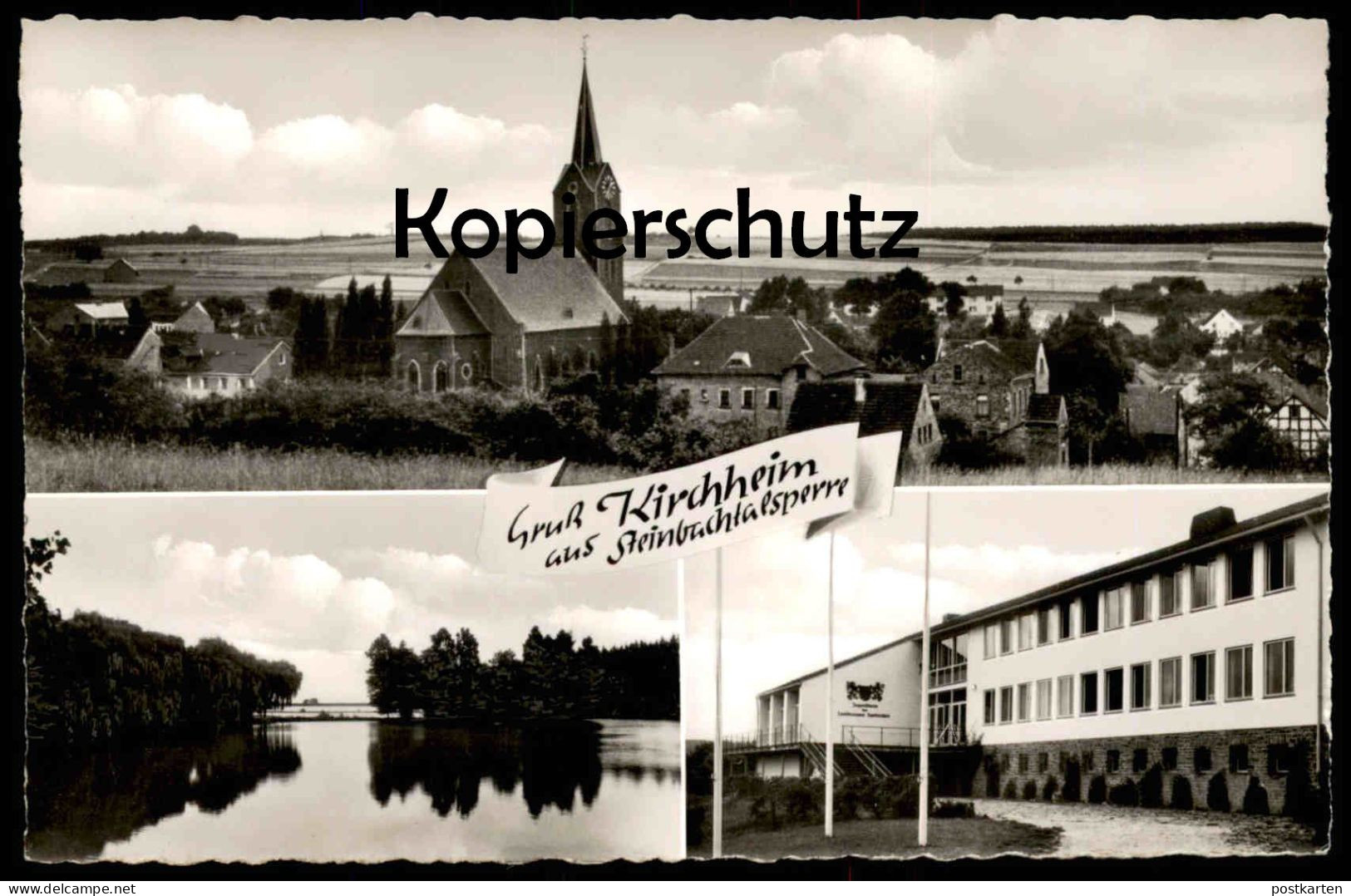 ÄLTERE POSTKARTE GRUSS AUS KIRCHHEIM STEINBACHTALSPERRE JUGENDHEIM DES LANDKREISES EUSKIRCHEN Ansichtskarte Postcard Cpa - Euskirchen