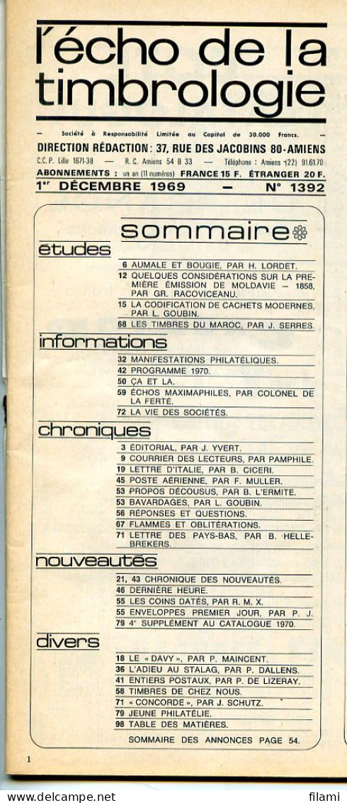 L'écho De La Timbrologie,Aumale Bougie,Moldavie,iles Anglo Normandes,recettes Auxiliaires Paris,type Blanc Preobliteré - Français (àpd. 1941)