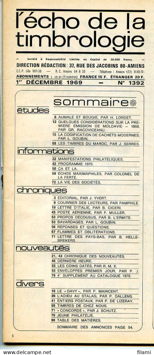 L'écho De La Timbrologie,Aumale Bougie,Moldavie,iles Anglo Normandes,recettes Auxiliaires Paris,type Blanc Preobliteré - French (from 1941)