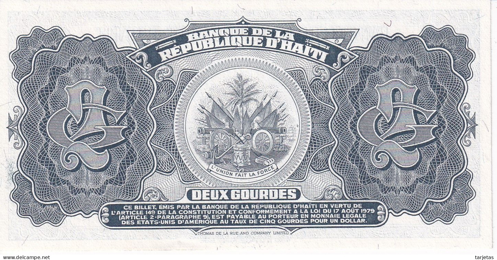 BILLETE DE HAITI DE 1 GOURDES DEL AÑO 1984 SIN CIRCULAR (UNC) (BANK NOTE) - Haiti
