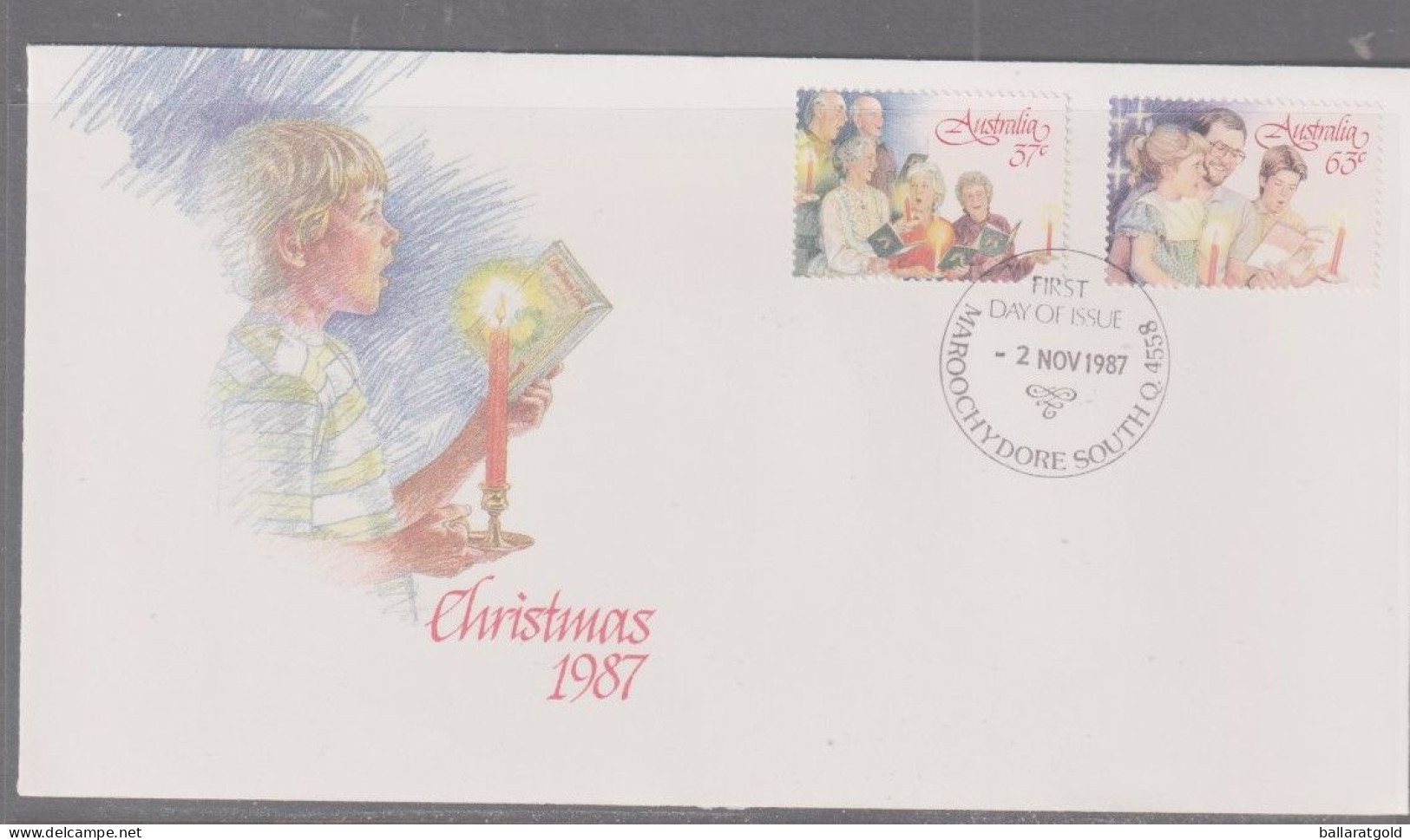 Australia 1987 Christmas X 2 FDC APM Maroochydore South - Storia Postale