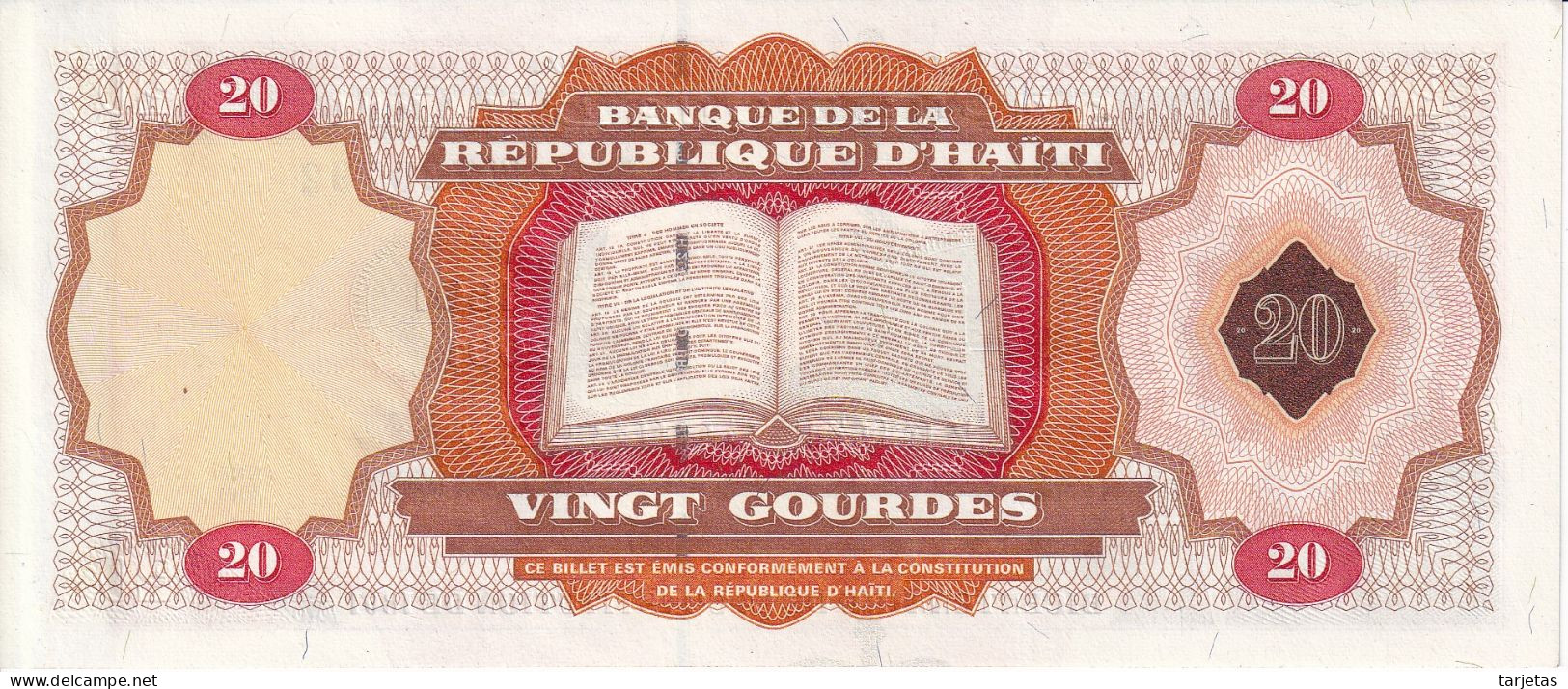 BILLETE DE HAITI DE 20 GOURDES DEL AÑO 2001 SIN CIRCULAR (UNC) (BANK NOTE) - Haïti