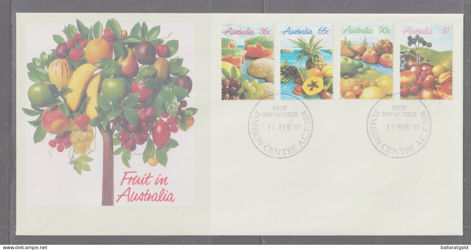 Australia 1987 Fruit First Day Cover - Jamison Centre ACT - Cartas & Documentos