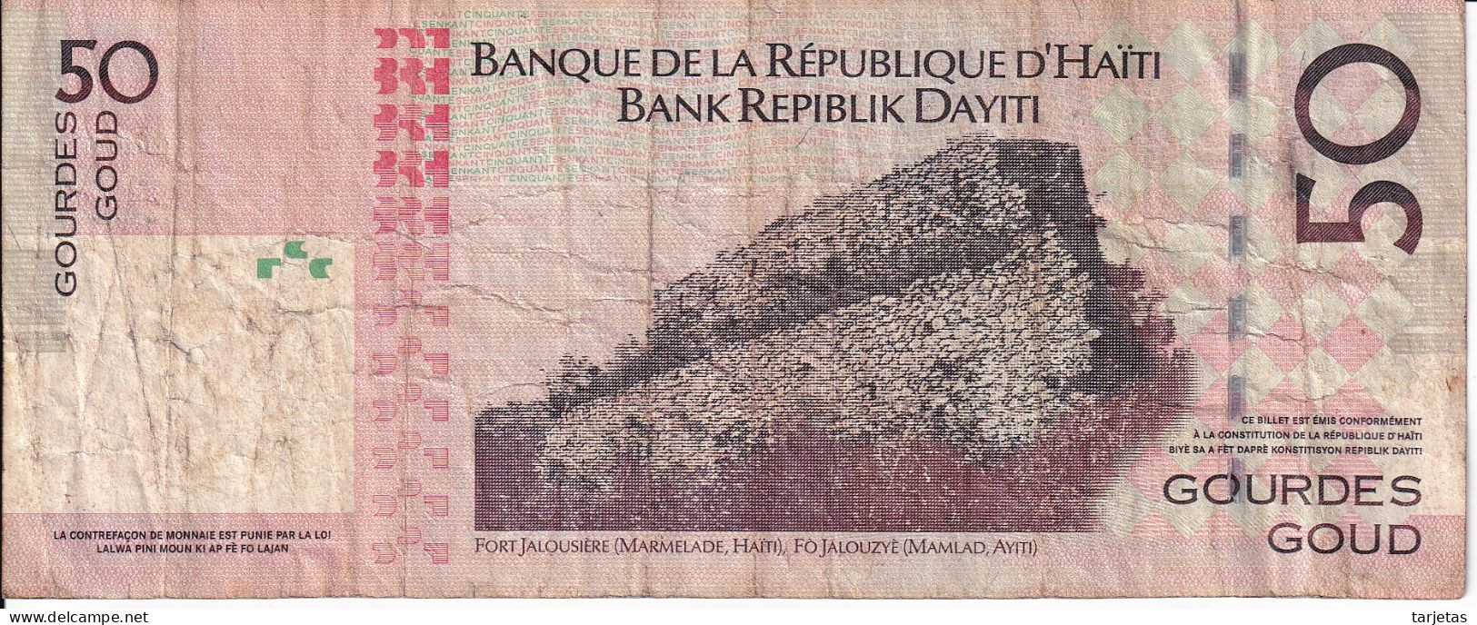 BILLETE DE HAITI DE 50 GOURDES DEL AÑO 2004  (BANK NOTE) - Haiti