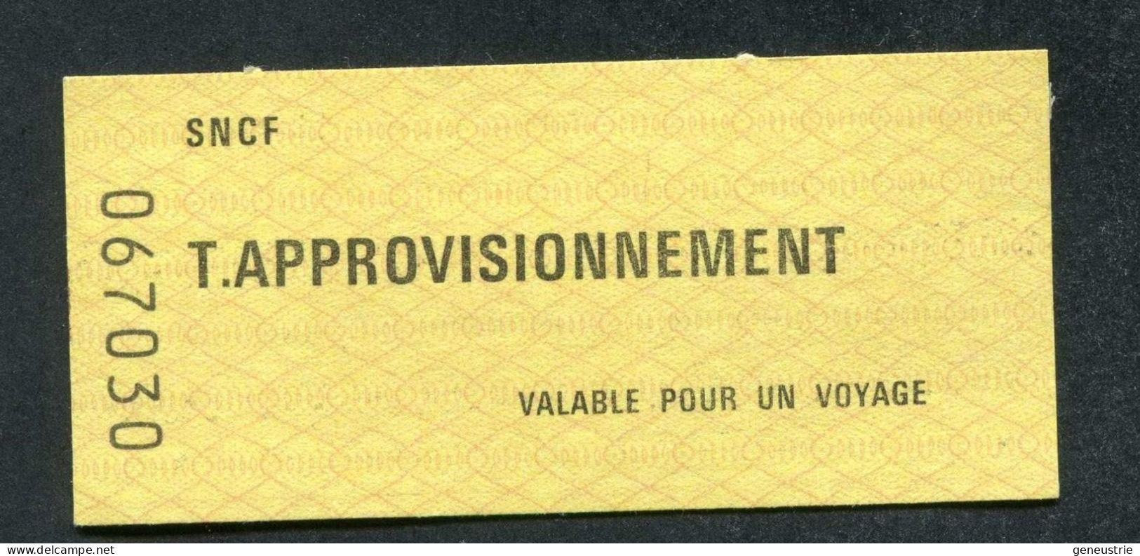 Ticket De Train Pour Le Personnel SNCF - Neuf (T. Approvisionnement / Valable Pour Un Voyage) Paris Et Ile-de-France - Europa