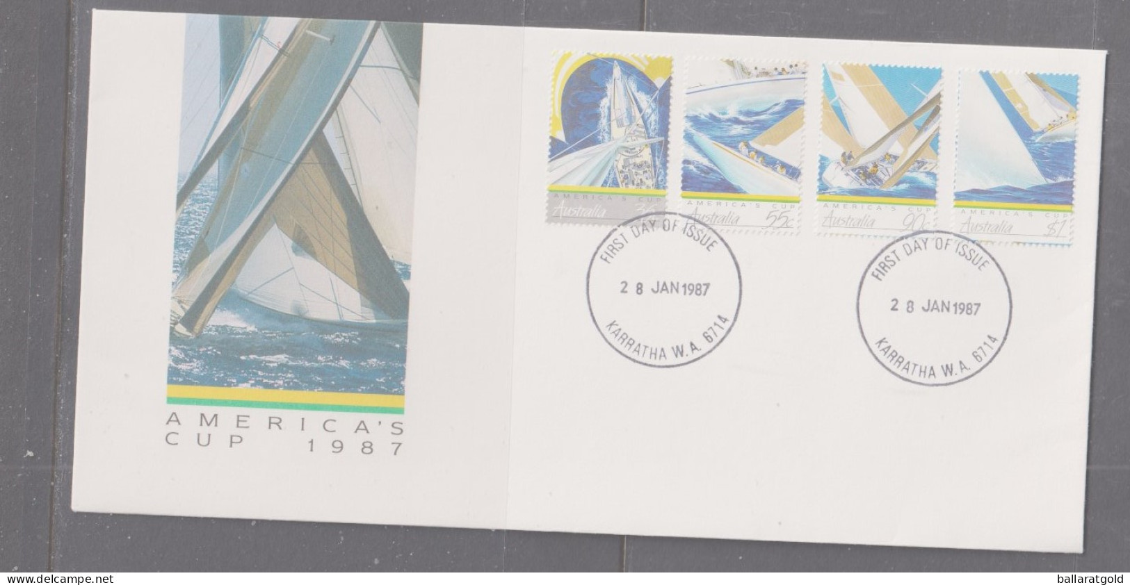 Australia 1987 America's Cup First Day Cover - Karratha WA - Covers & Documents