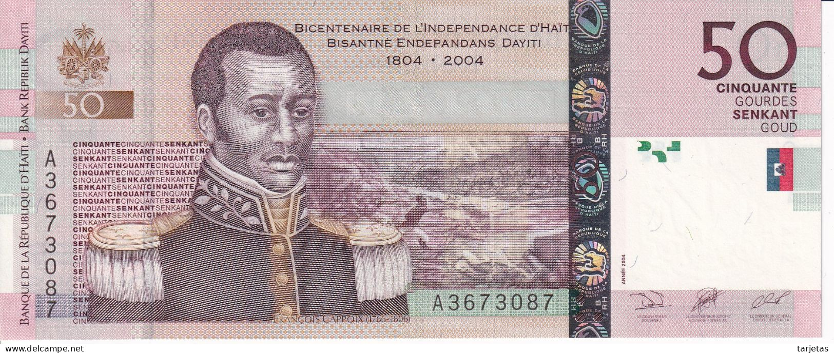 BILLETE DE HAITI DE 50 GOURDES DEL AÑO 2004 SIN CIRCULAR (UNC) (BANK NOTE) - Haiti