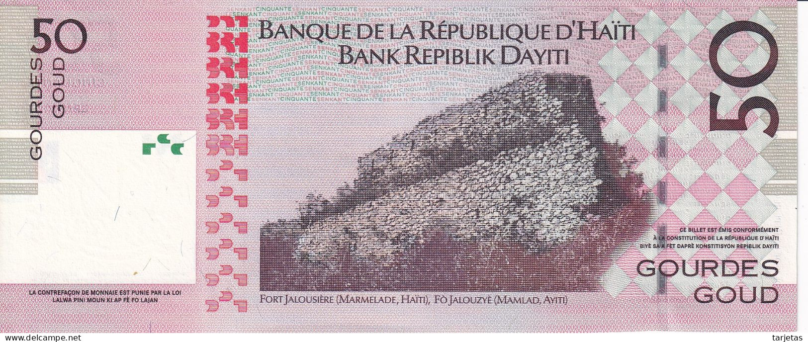BILLETE DE HAITI DE 50 GOURDES DEL AÑO 2008 SIN CIRCULAR (UNC) (BANK NOTE) - Haïti