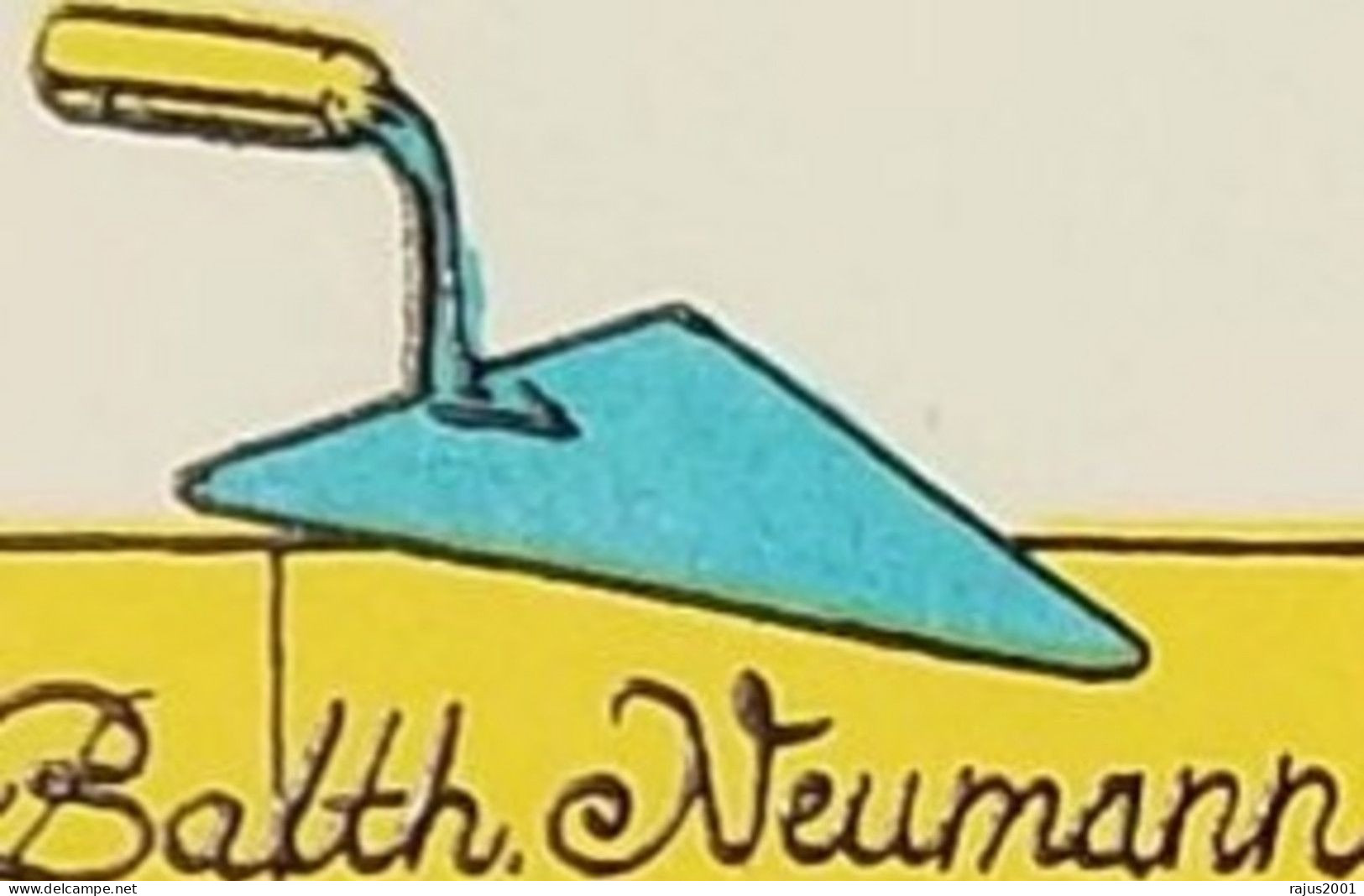 Balthasar Neumann, German Architect, Military Artillery Engineer, Masonic, Plumb Line, Trowel, Freemasonry, Mason, FDC - Freimaurerei