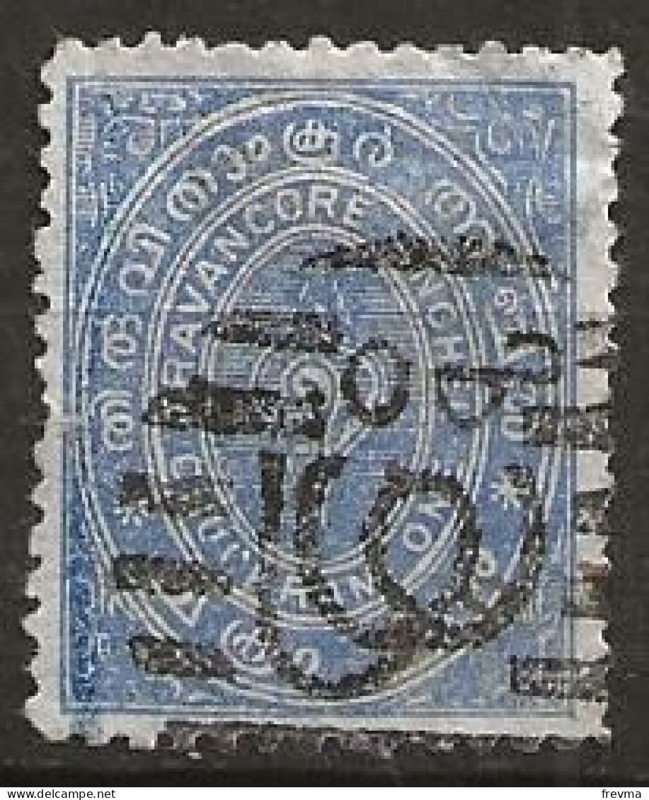 Timbre Travancore 1922 Conque - Travancore